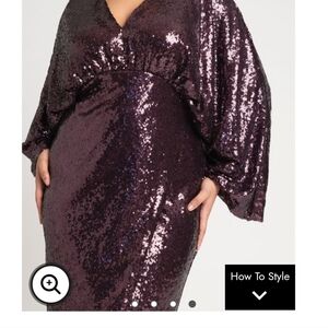 Eloquii Plum Dolman sleeve dress